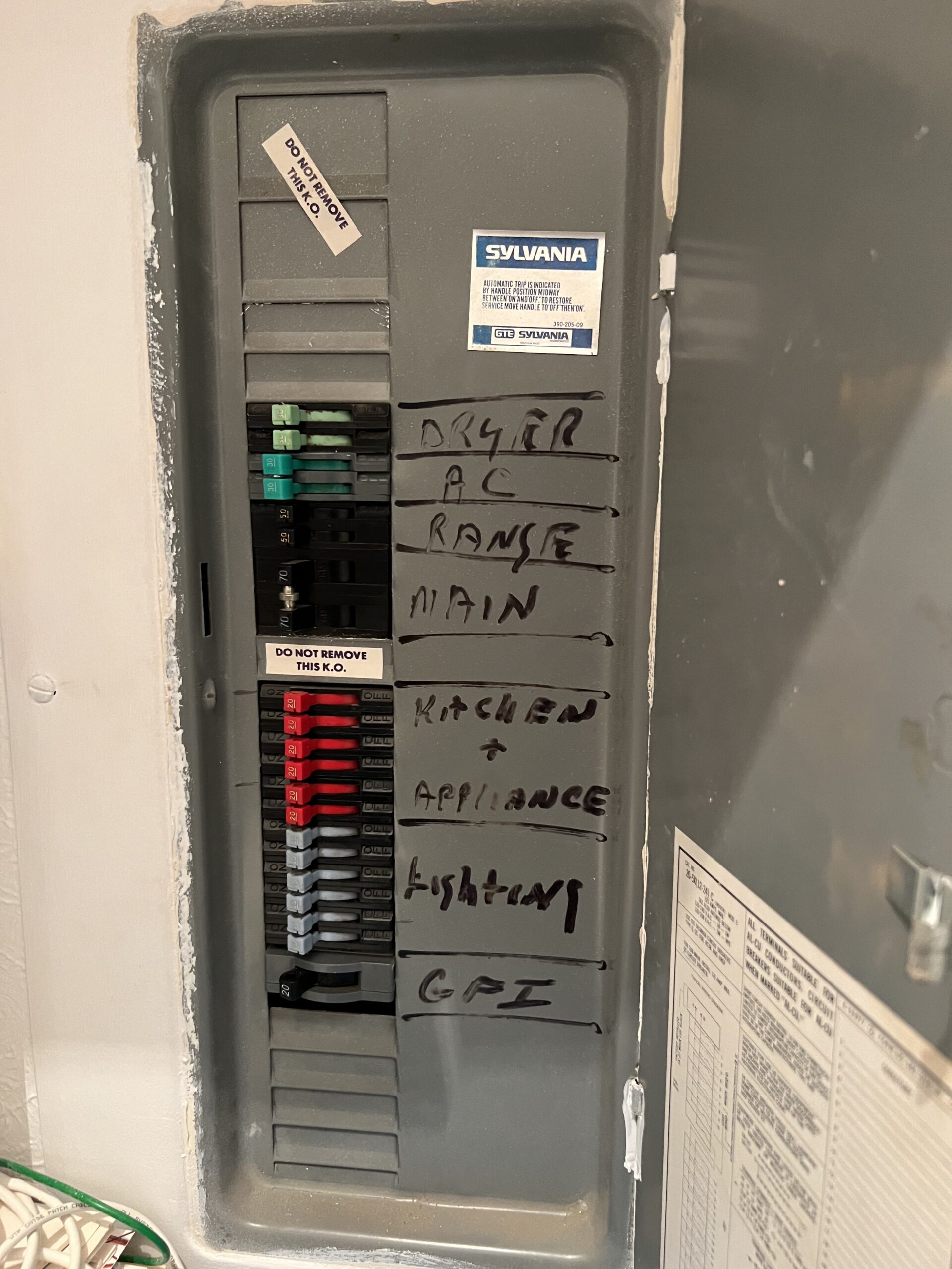 Zinsco Sylvania electrical panel - known fire risk