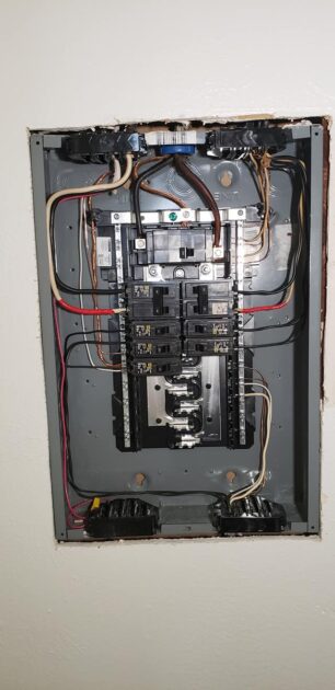 Professional residential electrical panel upgrade installation by Fort Worth electrician in Texas DFW home